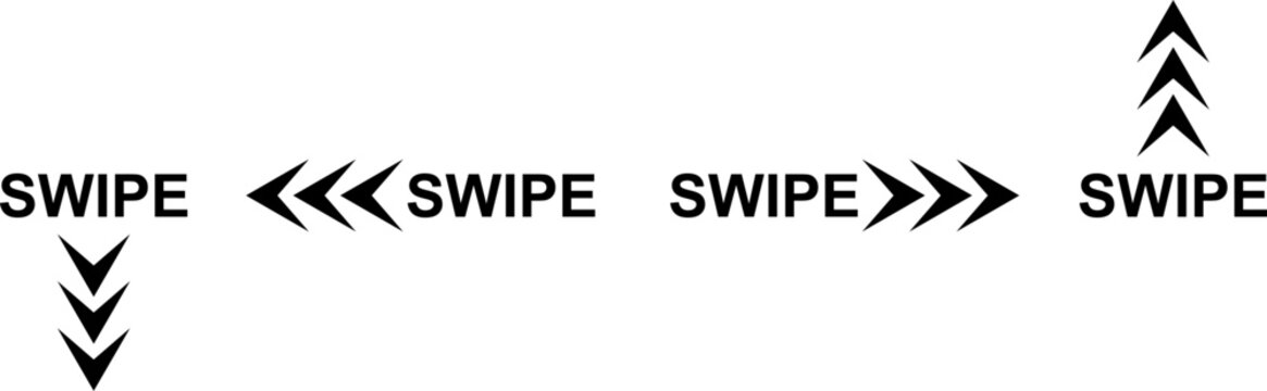 swipe icon set. vector illustration design.