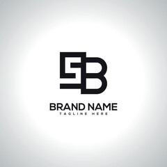 SB BS Alphabet Unique Letter Logo Design. Initial Vector Symbol.