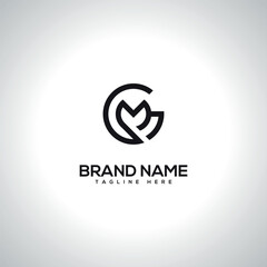 GM MG Alphabet Unique Letter Logo Design. Initial Vector Symbol.