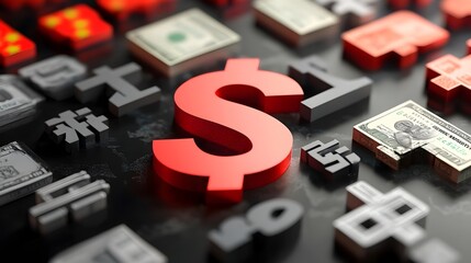 Global Currency Symbols Overshadowed by Chinese Yuan Representing Trade Deficits