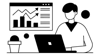 Financial Markets Assignment and market elements stock charts vector illustration