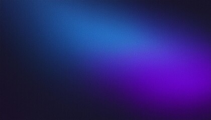 Obraz premium Dark blue purple glowing grainy gradient background black noise texture poster header banner design