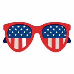 vector illustration of the usa sunglasses america