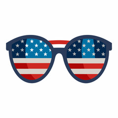 vector illustration of the usa sunglasses america
