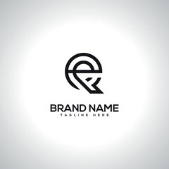 Obraz premium EQ QE Minimal Unique Letter Logo Design. Initial Vector Symbol.