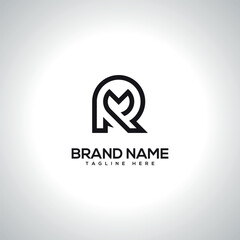 Fototapeta premium RM MR Minimal Unique Letter Logo Design. Initial Vector Symbol.
