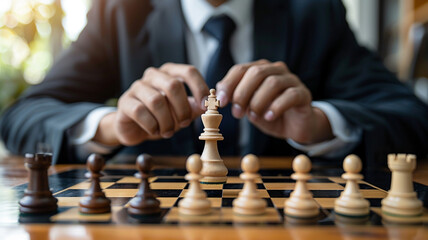 man playing chess generated by AI technology