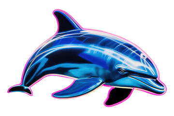 Obraz premium PNG A dolphin outdoors painting animal.