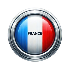 Fototapeta premium Vector button with France flag and country name