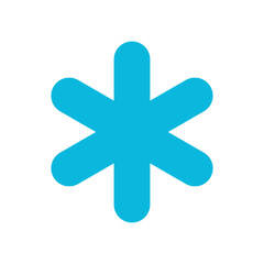 Obraz premium Simple snowflake icon vector, flat style snowflake icon vector isolated on white background.