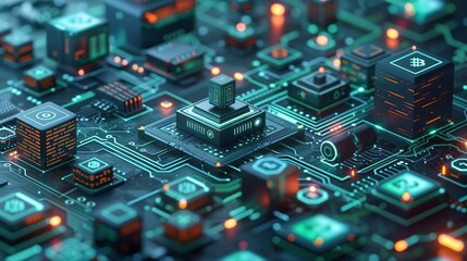 Obraz premium Global finance and economic design featuring currency exchange, blockchain innovations, and fintech trends, perfect for showcasing modern financial technologies and strategies. high resolution