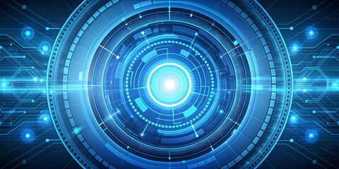 Abstract Blue Technology Circuit Board, Digital, Tech, Network, Futuristic