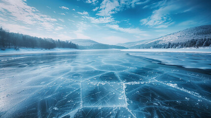 ice on the river generated by AI technology