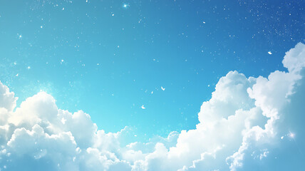 blue sky with clouds generated by AI technology