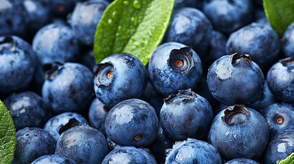 blueberries on a table generated by AI technology