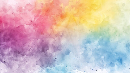 Obraz premium Vibrant Color Gradient Rendering Showcases a Dreamy Watercolor Texture Background, Perfect for Creative Design Concepts and Artistic Expressions