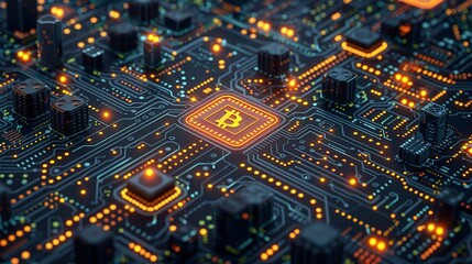 Obraz premium Blockchain and 5G technology design highlighting secure transactions, high-speed networks, and decentralized systems, perfect for showcasing modern tech advancements. high resolution Illustration, in