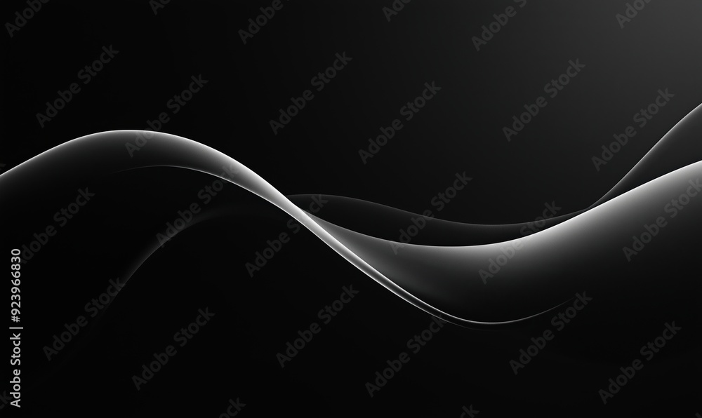 Poster a black and white image of a wave. the image is monochromatic and has a very strong, almost aggressi