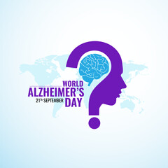 World Alzheimers Month campaign for Alzheimer's disease and other forms of dementia. Alzheimer's and brain awareness design vector illustration, Hodgkin's Lymphoma awareness. World Lupus Day and World