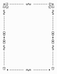 Linear decorative elements frame. Abstract shapes template illustration for banners, posters, cards, etc. Vector background design