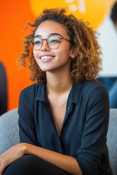 Gen z professionals networking event in a modern office setting