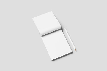A6 Notepad Blank Mockup
