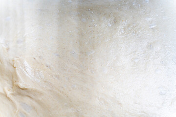 Texture of evenly rolled dough.Background of the dough for baking.