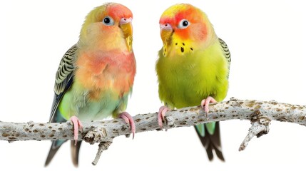 Naklejka premium Forever Together: Lovebirds Symbolizing Lifelong Bond