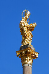 Pilsener Madonna auf der Pestsäule