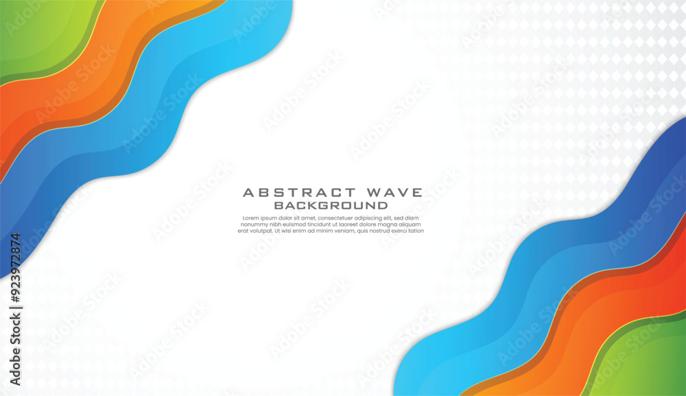 Poster abstract wave gradient background design. geometric shape background design vector. web banner templ