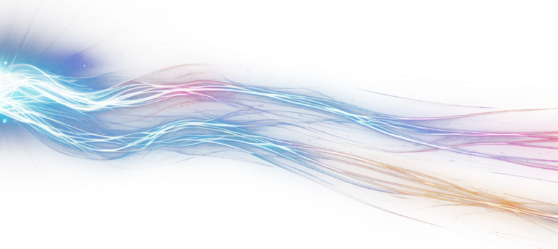 PNG Vibrant energy light streaks overlay effect, transparent background