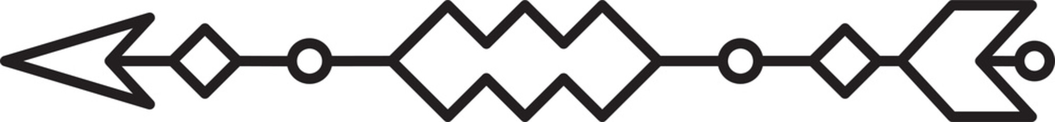 Tribal Arrow Line Art