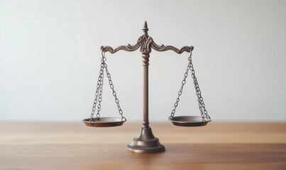 A balance scale with a chain hanging from it