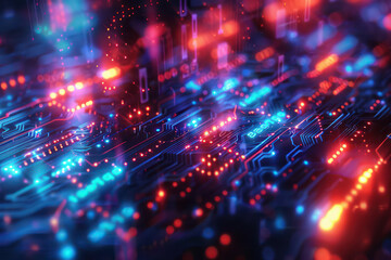 High-tech encryption visualized as a complex maze of glowing lines and nodes, symbolizing secure data paths. Virtual world of data and technology. Concept AI futuristic technology, innovation