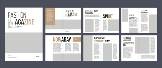fashion magazine template with fashion style