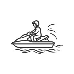 Person Riding a Jet Ski in the Ocean