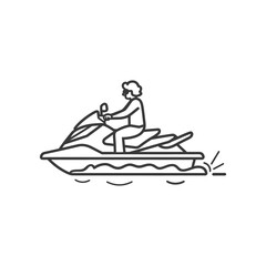 Person Riding a Jet Ski Over Water