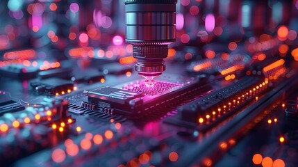 Nanotechnology and material science design showcasing manipulation at the nanoscale, including innovative applications and advanced fabrication techniques in modern science. high resolution