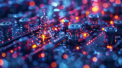 Nanotechnology and material science design showcasing manipulation at the nanoscale, including innovative applications and advanced fabrication techniques in modern science. high resolution