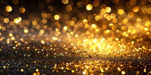 Golden Glitter Bokeh Background, Glitter , Bokeh , Sparkle , Background
