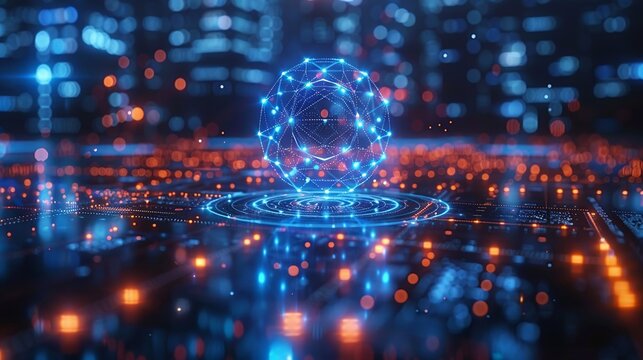 Quantum computing and field theory concept focusing on the application of quantum principles in computational systems and exploration of theoretical physics and technology. high resolution