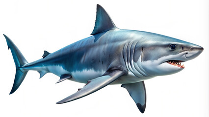 Shark in water, ocean, cut out transparent, white background png