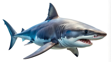 Naklejka premium Shark in water, ocean, cut out transparent, white background png