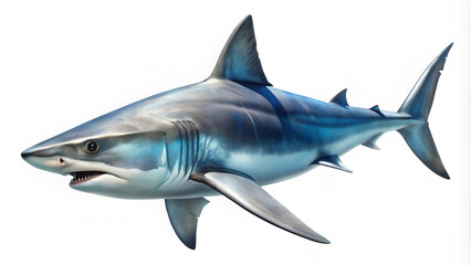Obraz premium Shark in water, ocean, cut out transparent, white background png