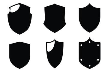 Sheild silhouette vector.
