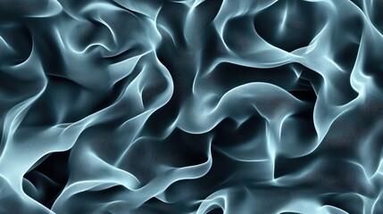 Fototapeta premium A dreamy and ethereal atmosphere emerges from flowing light lines on a dark blue backdrop, creating a glowing, minimalistic design