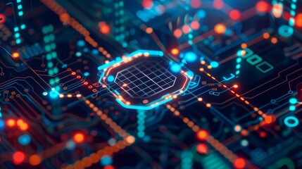 Fototapeta premium A smart contract visualization shows automated, secure legal agreements on the blockchain.