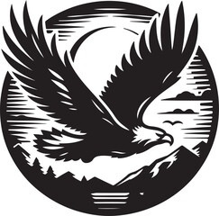 falcon silhouette vector illustration 