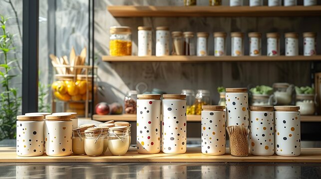 Modern chic packaging featuring biodegradable materials and practical stylish design elements ideal for creating effective high-quality branding and visual appeal. high resolution Illustration in the