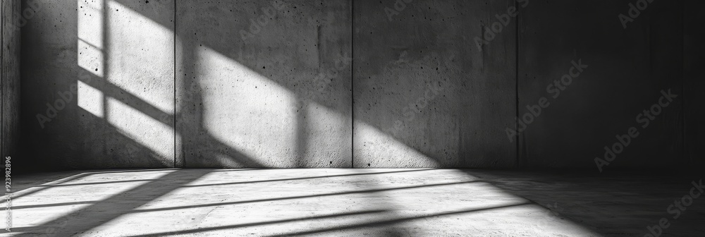Poster this minimalistic concrete background highlights enchanting light and shadow patterns, making it ide